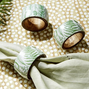 Anneaux de serviette classiques en bois émaillé peints à la main, écologiques, uniques, pour la décoration de table de Noël, mariages, fêtes, dîners - Product Image 6