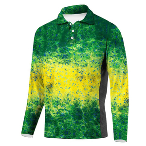 เสื้อโปโลตกปลาคุณภาพเยี่ยม สกรีนโลโก้ตามสั่ง ผ้าโพลีเอสเตอร์ 100% ป้องกันรังสียูวี 50 แห้งเร็ว แขนปกติ น้ำหนักเบา ระบายอากาศได้ดี - Product Image 5