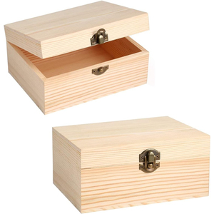 Caja Decorativa Artesanal de Madera de Mango con Tapa con Bisagras, Caja de Almacenamiento de Madera Tallada Jali Vintage para Joyas, Recuerdos y Decoración del Hogar - Product Image 4