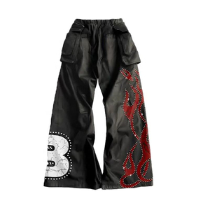 Conjunto Deportivo BROOXLY con Logotipo Personalizado, Pantalones Jogger con Cierre y Estampado Sólido, Lavado Ácido, Estilo Urbano Unisex de Alta Calidad - Product Image 3