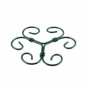 Support de plante en fer vert à 6 branches en spirale pour fleurs grimpantes - Product Image 1