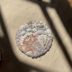 Luxury Handmade Seashell Hand Mirror Natural Shell Decorative <b>Vanity</b> Mirror for Gift & Home Decor - Product Image 6
