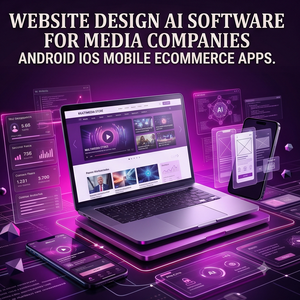 ซอฟต์แวร์ AI ออกแบบเว็บไซต์สำหรับบริษัทสื่อ ปลั๊กอิน WordPress Shopify แอปพลิเคชันมือถือ Android iOS ซอฟต์แวร์ AI สำหรับอีคอมเมิร์ซ ERP CRM - Product Image 1