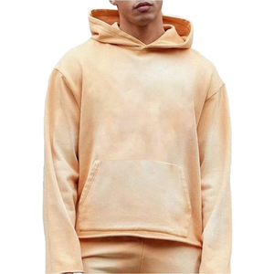 2026 <b>Men's</b> Unisex 100% Cotton Acid Wash Two-Piece Summer Tracksuit <b>Set</b> Quick Dry Streetwear Sweat <b>Hoodie</b> & <b>Shorts</b> - Product Image 5