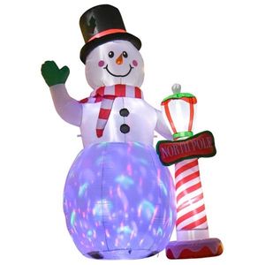 Pupazzo di Neve Gonfiabile Natalizio per Decorazioni Esterne Festive per Casa o Giardino - Product Image 3