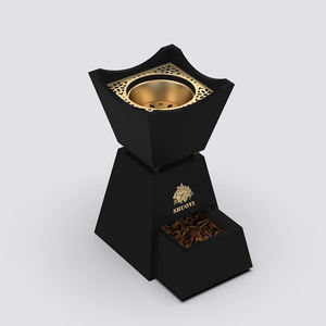 Luxe Smoke Bakhoor <b>Burner</b> Hand-Made Wooden Incense <b>Burner</b> With Metal Mesh Top <b>For</b> Aromatic Use All-Season Decorative <b>Burner</b> Set - Product Image 6