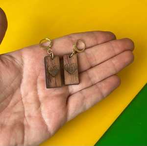 Pendientes de Madera Natural, Joyería Artesanal de Moda, Hechos a Mano, Ligeros, Ecológicos, Accesorios para Mujer, Venta al por Mayor de Artículos de Joyería - Product Image 5