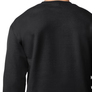 Sudadera de Forro Polar para Hombre, Cuello Redondo, Color Negro Sólido, Manga Larga, Informal, Mezcla de Algodón y Poliéster, Suave y Cálida para Invierno, Teñido Liso - Product Image 4