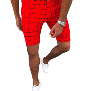 Pantalones Cortos Bermuda a Cuadros para Hombre, Cintura Media, Algodón Oxford, Estilo Casual, con Bolsillos, Cierre de Botones, Transpirables - Product Image 2