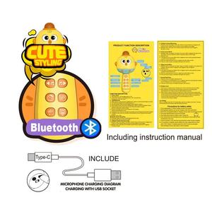 Microphone pour enfants à chant sans fil, <span class=keywords><strong>jouet</strong></span> en plastique à changement de voix, poulet de dessin animé, éducation précoce, chant - Product Image 2