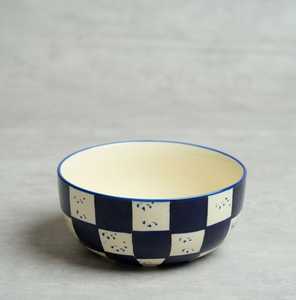Bol avec motif de taches noires, design minimaliste fait à la main, forme ronde, plat à soupe, vaisselle et assiettes - Product Image 2