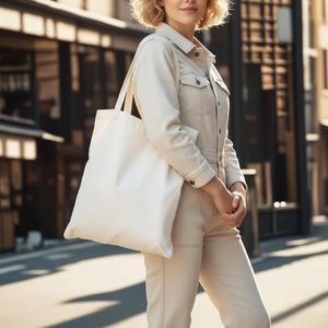 Cotton Canvas <b>Tote</b> Bag Reusable Shopping Carry Bag Custom Logo Shoulder Bag for Retail Grocery Promotion - Product Image 3
