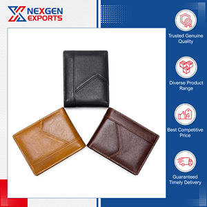 Best Selling Outstanding Quality Fashionable Handmade PU Leather Men's <b>Wallet</b> with Anti-Theft Feature from India Origin - Product Image 3