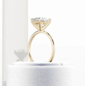 Anillo de Compromiso Solitario con Diamante Cultivado en Laboratorio de Corte Ovalado de 3.0 Quilates, Oro Rosa de 14K, Certificado IGI, Anillo de Boda para Mujer - Product Image 2