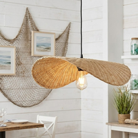 Küsten-Rattan Pendelleuchte Handgefertigte Geflochtene Deckenlampe für Heim, Resort, Hotel, Restaurant Dekoration Bestpreis