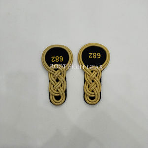 Epaulettes de hilo metálico de primera calidad, hechas a mano, para uniformes ceremoniales, bordadas. - Product Image 6