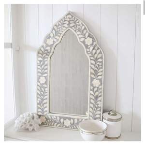 Handmade Luxury Decorative Wall <b>Mirror</b> Natural Bone Inlay Frame Elegant Interior Gift Item - Product Image 4