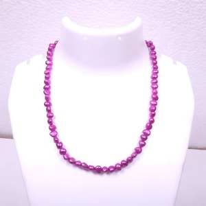 Pink Freshwater Pearl Potato Choker Necklace 8MM Natural Freshwater Pearl Necklace Genuine Pearl Jewelry For Women Wholesale - Product Image 1