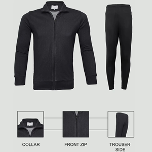Survêtement sportif d'hiver personnalisé pour homme, respirant, 100 % polyester, avec capuche, pour le jogging, vente en gros, sur mesure - Product Image 5