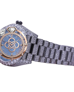 Luxury Moissanite Wristwatch Men Full Stone Setting Stainless Steel <b>Diamond</b> <b>Watch</b> - Product Image 3