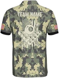 Maillot de billard personnalisé pour hommes grandes tailles, haute qualité, imprimé par sublimation, séchage rapide, respirant - Product Image 6