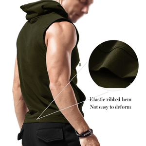 Sweat à capuche de sport pour homme en tissu doux et léger, coupe décontractée, style streetwear, toutes tailles, en mélange de coton basique - Product Image 2