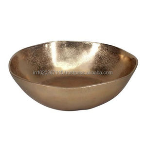 Tazón de servicio de latón real para buffet de recepción de boda perfecto para la configuración tradicional de arreglo de servicio indio - Product Image 4