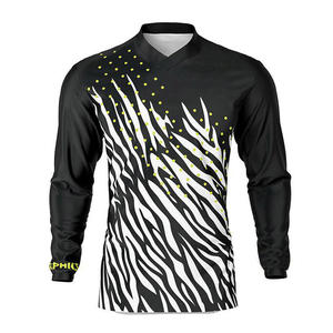 เสื้อเจอร์ซีย์มอเตอร์ครอสแบบซับลิเมชั่น พิมพ์ลายดิจิทัล น้ำหนักเบา ระบายอากาศได้ดี ผลิตจากโพลีเอสเตอร์ สำหรับขี่มอเตอร์ไซค์วิบาก มีไซส์ใหญ่ รับผลิตแบบ OEM - Product Image 3
