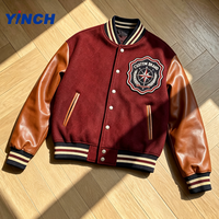 Veste de baseball en cuir personnalisée avec étiquette privée, prix d'usine Layenne, veste de luxe pour hommes avec logo personnalisé, veste Letterman pour hommes