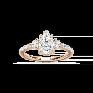 Pear Cut Diamond Engagement <b>Ring</b> Rose <b>Gold</b> Classic Women's Jewelry white <b>gold</b> yellow <b>gold</b> elegant timeless womens jewelry - Product Image 1