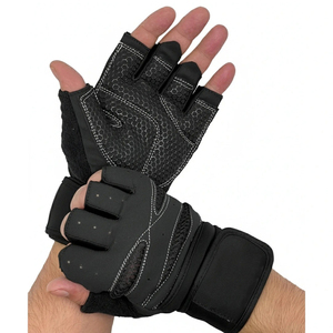 Gants de fitness demi-doigts avec sangle de poignet réglable pour la musculation, la musculation en salle de sport, l'entraînement, pour hommes et femmes, respirants - Product Image 1
