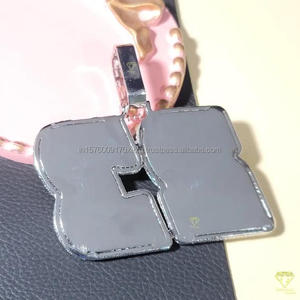 Pendentif de luxe en moissanite diamantée de 23 pouces avec chaîne cubaine entièrement sertie, collier hip-hop, bijoux - Product Image 2