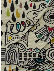 T-shirt à manches courtes col rond avec motif géométrique, coupe classique, décontracté, 100% coton, tissu tricoté respirant - Product Image 2