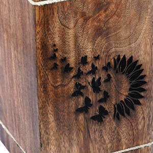 Urnas de madera de mango hechas a mano con diseño de Ying Yang para cenizas humanas, urna de cremación de madera grande para adultos para caja de urna funeraria de columbario - Product Image 5