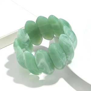 Bracelet en résine élastique, couleur unie, bijoux à perles dimensionnelles pour femmes, cadeau - Product Image 1