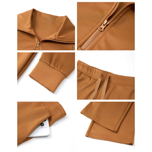 Conjuntos Deportivos de 2 Piezas para Mujer 2026, Sudadera de Manga Larga con Media Cremallera y Pantalones Deportivos de Pierna Ancha, Conjuntos de Salón para Mujer - Product Image 6