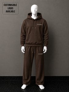 Ensemble de survêtement en molleton épais 300-500 GSM personnalisé PREMIUM pour homme, comprenant un sweat à capuche et un pantalon en molleton, style streetwear oversize, 2 pièces - Product Image 5