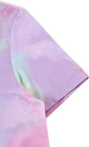 Camiseta Tie Dye de Alta Calidad para Mujer, Top Corto Lavado Personalizado, Camiseta Tie Dye para Mujer con Logotipo Personalizado, Camisetas de Moda Urbana para Mujer - Product Image 3