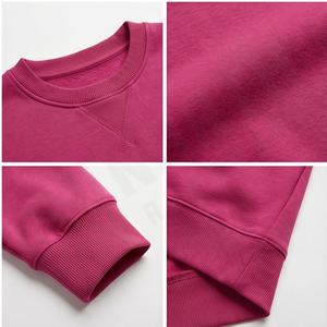 Sudadera de cuello redondo de gran tamaño con logotipo personalizado para mujer, venta al por mayor, sudaderas con capucha de talla grande para mujer, sudadera de algodón - Product Image 4