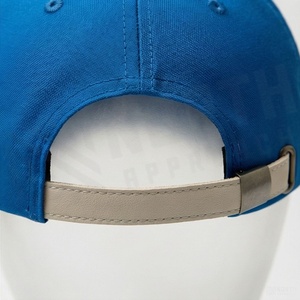 Gorra de Béisbol Azul de 6 Paneles con Ribete Gris, Ajustada, Unisex, Informal, de Color Sólido, Tela Twill, para Primavera/Verano - Product Image 6