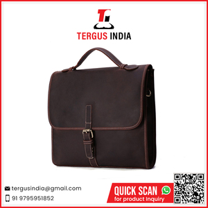 Maletín de Negocios de Cuero Genuino Personalizado con Logotipo, Maletín de Viaje de la India - Product Image 2