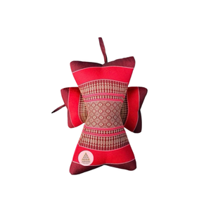 Coussin de sol thaïlandais tissé en forme de petite étoile, motif à pois traditionnel, coussin de massage décoratif 19 x 30 x 12 cm - Product Image 1