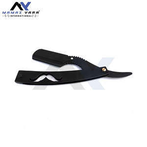 Professional Barber <b>Razor</b> Mustache Handle Straight Shaving <b>Razor</b> <b>Men</b> Classic Salon Quality Beard Shaper Hair Cutting Durable - Product Image 4