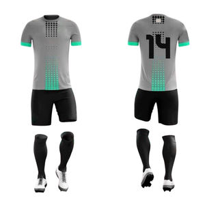 Tenue de football personnalisée par sublimation, ensemble maillot et short, doux, respirant, séchage rapide, anti-UV, équipement de football - Product Image 4