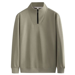 Service OEM, fabrication sur mesure, sweat-shirts d'hiver pour hommes à demi-zip, design haut de gamme, impression numérique, coton molletonné - Product Image 2