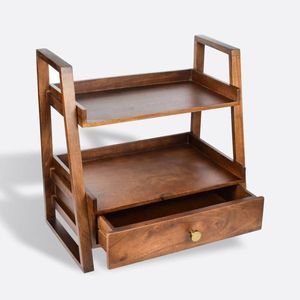 Wooden Kitchen <b>Rack</b> Organizer Shelf Multipurpose Solid Teak Wood Storage <b>Rack</b> <b>for</b> Grocery <b>Spices</b> Sugar Containers <b>Jars</b> - Product Image 4