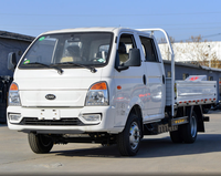 Nouvelles mini-citernes 4x2, camions légers de transport de marchandises à double cabine avec bords rabattables
