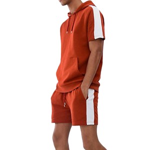 Nouvel ensemble sweat à capuche et short brodé personnalisé pour homme – 2 pièces, style urbain, décontracté, été, streetwear, sportswear, grandes tailles - Product Image 1