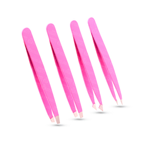 Pinzas Profesionales para Cejas de Acero Inoxidable, Punta Inclinada, Ecológicas, Antiestáticas, Duraderas, con Recubrimiento de Color, para Eliminar Vello Suelto - Product Image 1