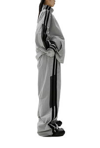 Conjunto deportivo de pantalón y chaqueta de moda, cortavientos de alta calidad para hombre/mujer, con logo personalizado. - Product Image 6